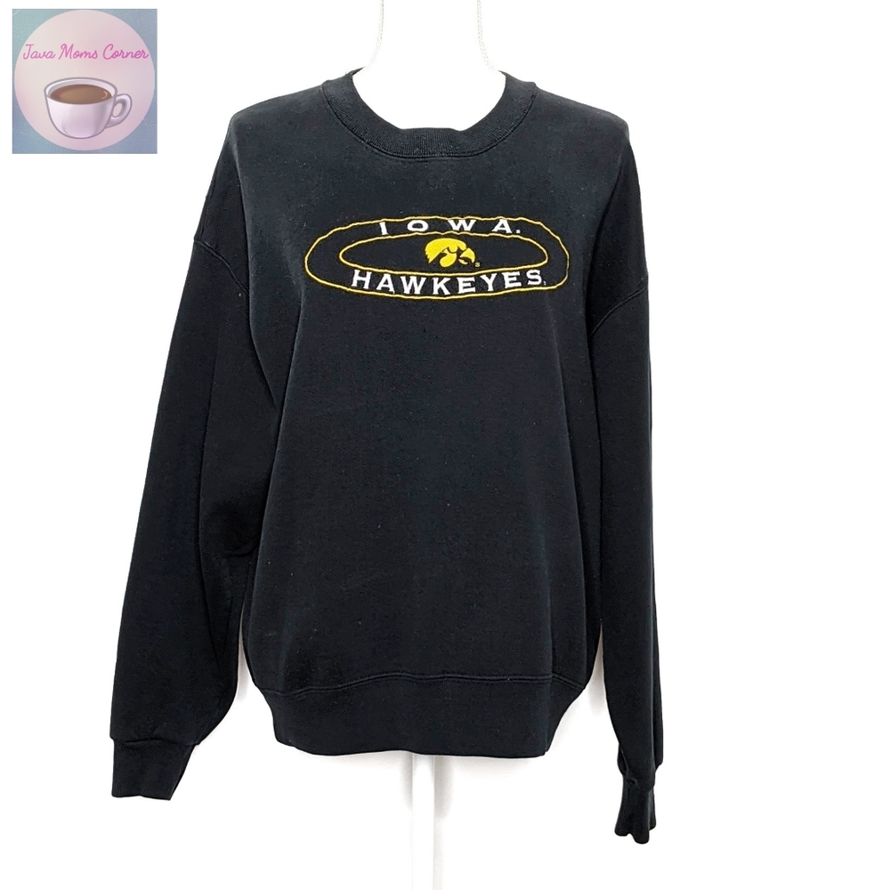 Joy Athletic Iowa Hawkeyes Pullover Sweater Black